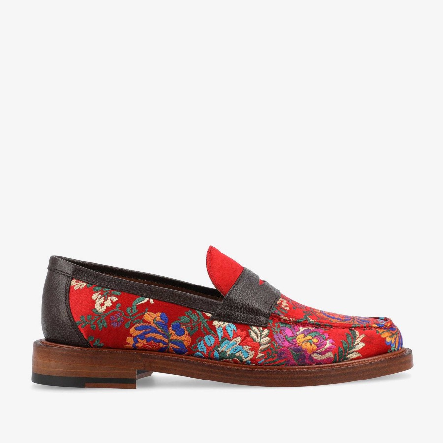 Loafers|Shoes TAFT | The Fitz Loafer In Fiore - Red Men'S Loafers | Taft