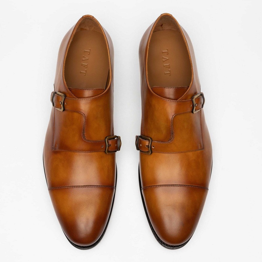 Shoes TAFT | The Prince Shoe In Honey - Double Monk Strap | Taft