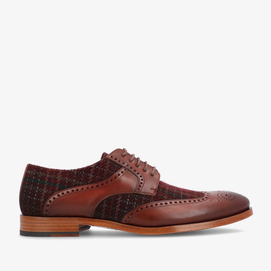 Shoes TAFT | The Wallace Shoe In Red Plaid | Taft