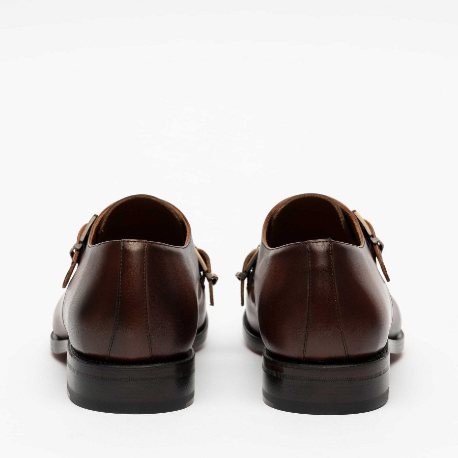 Shoes TAFT | The Prince Shoe In Coffee - Double Monk Strap Shoes | Taft