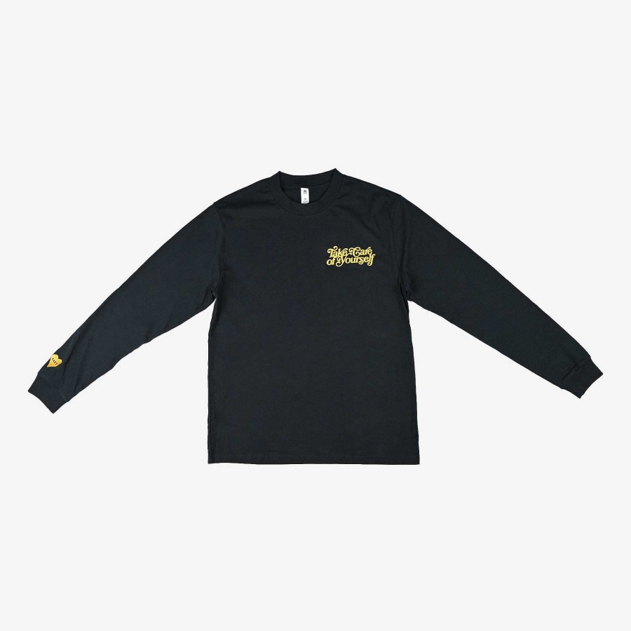 Mental Health Merch TAFT | Take Care Long Sleeve Shirt In Navy