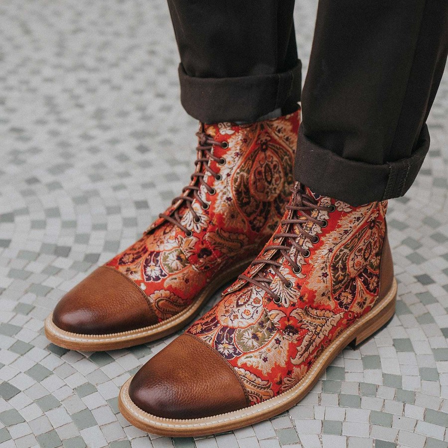 Boots TAFT | The Jack Boot In Red Paisley | Taft