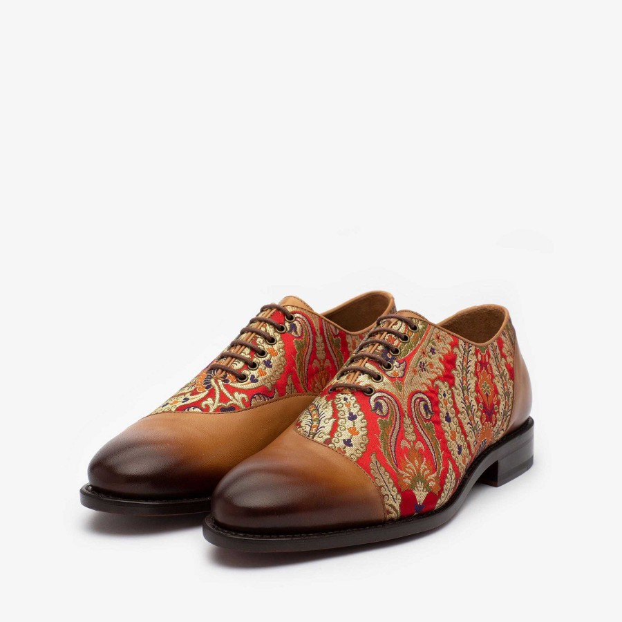 Shoes TAFT | The Paris Shoe In Red Paisley | Taft