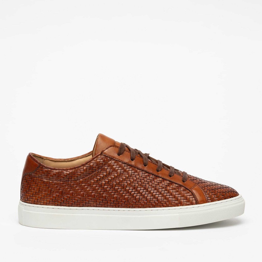 Sneakers TAFT | The Sneaker In Woven Brown Leather | Taft