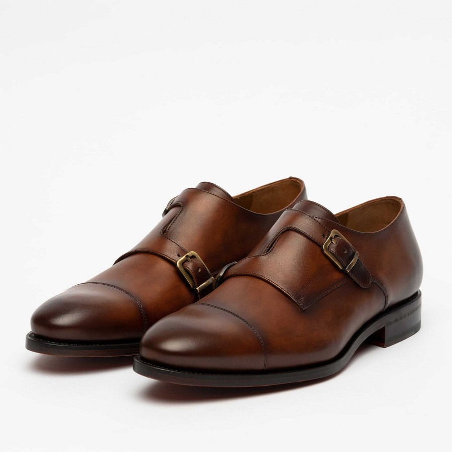 Shoes TAFT | The Prince Shoe In Coffee - Double Monk Strap Shoes | Taft