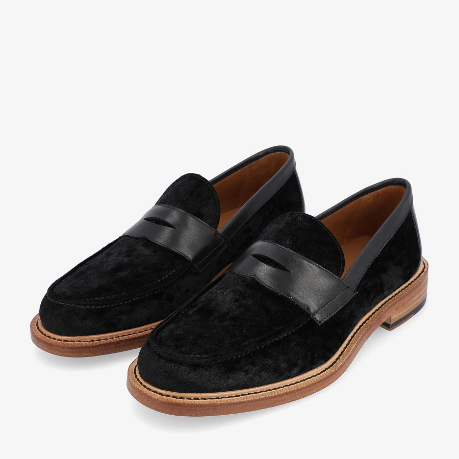 Loafers|Shoes TAFT | The Fitz Loafer In Midnight - Black Velvet Loafers | Taft