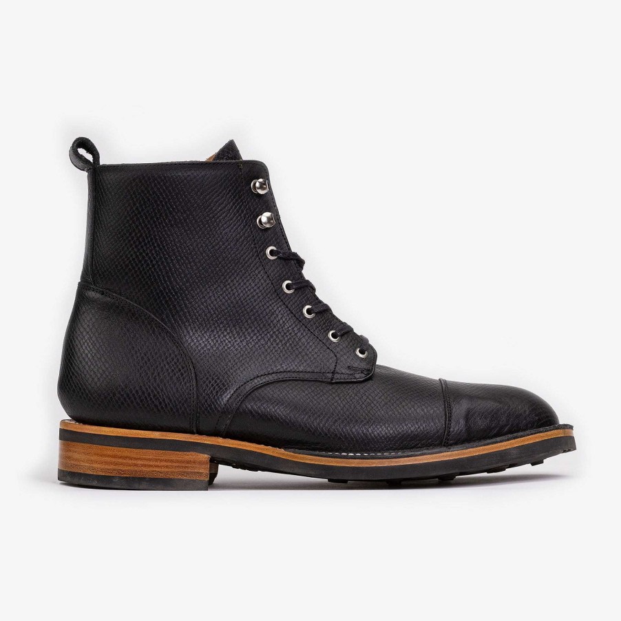 Taft Stitchdown|Boots TAFT | The Legacy Boot In Black Hatch - Reindeer Leather | Taft