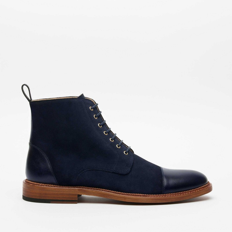 Boots TAFT | The Troy Boot - Navy Suede Boots | Taft