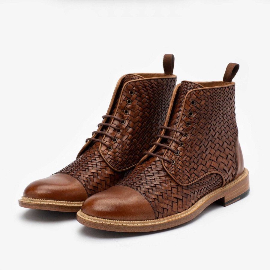 Boots TAFT | The Rome Boot In Woven - Leather Boots | Taft