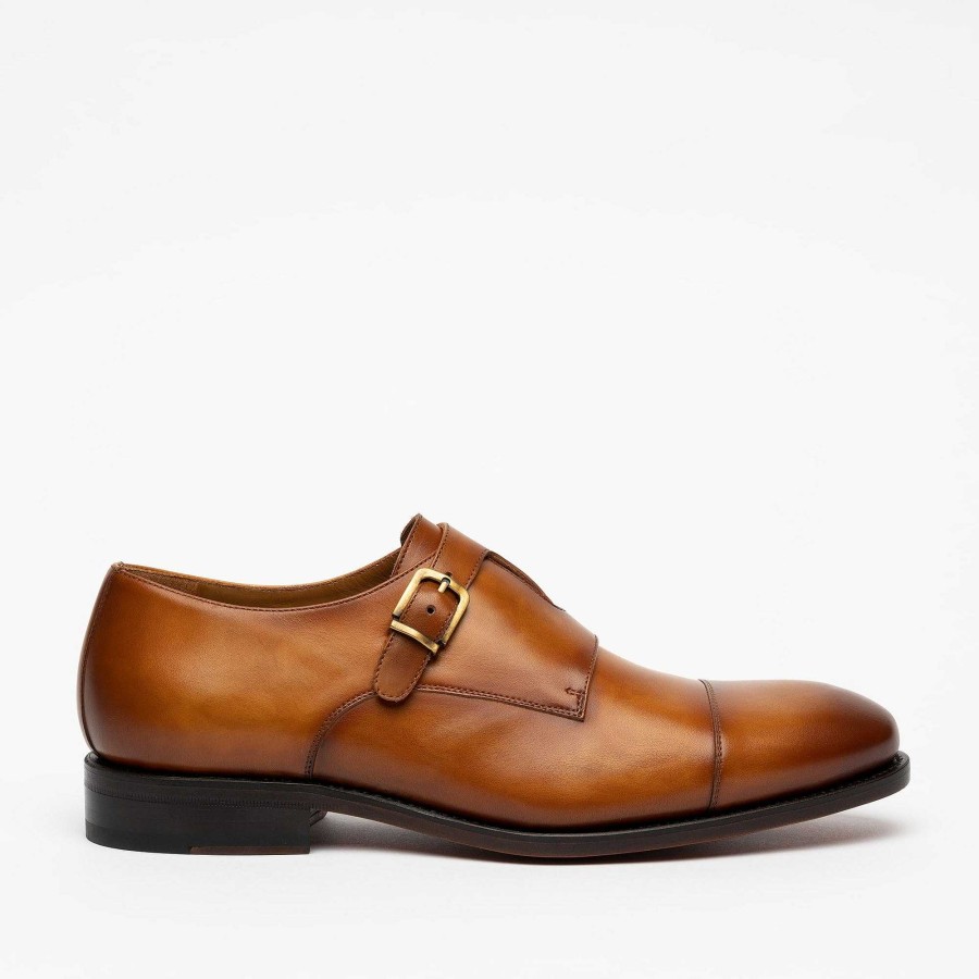 Shoes TAFT | The Prince Shoe In Honey - Double Monk Strap | Taft