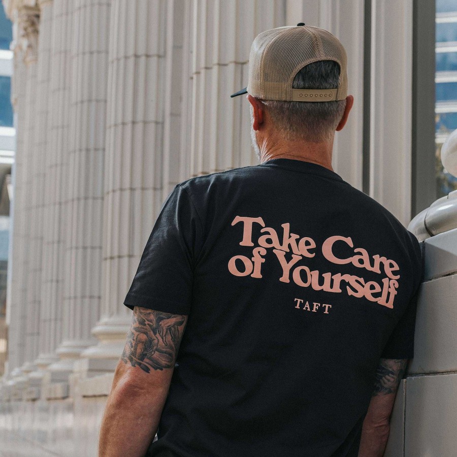 Mental Health Merch TAFT | Take Care T-Shirt In Coal