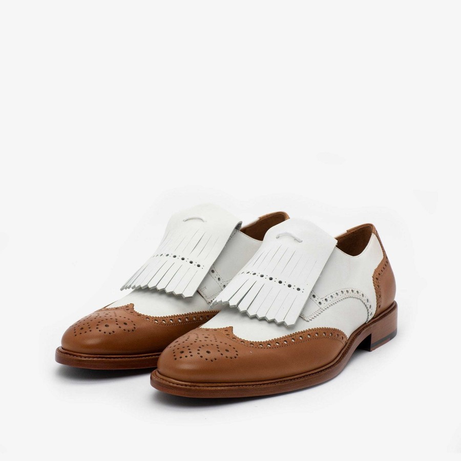 Shoes TAFT | The Spectator Shoe In Honey - Two Tone Dress Shoes | Taft