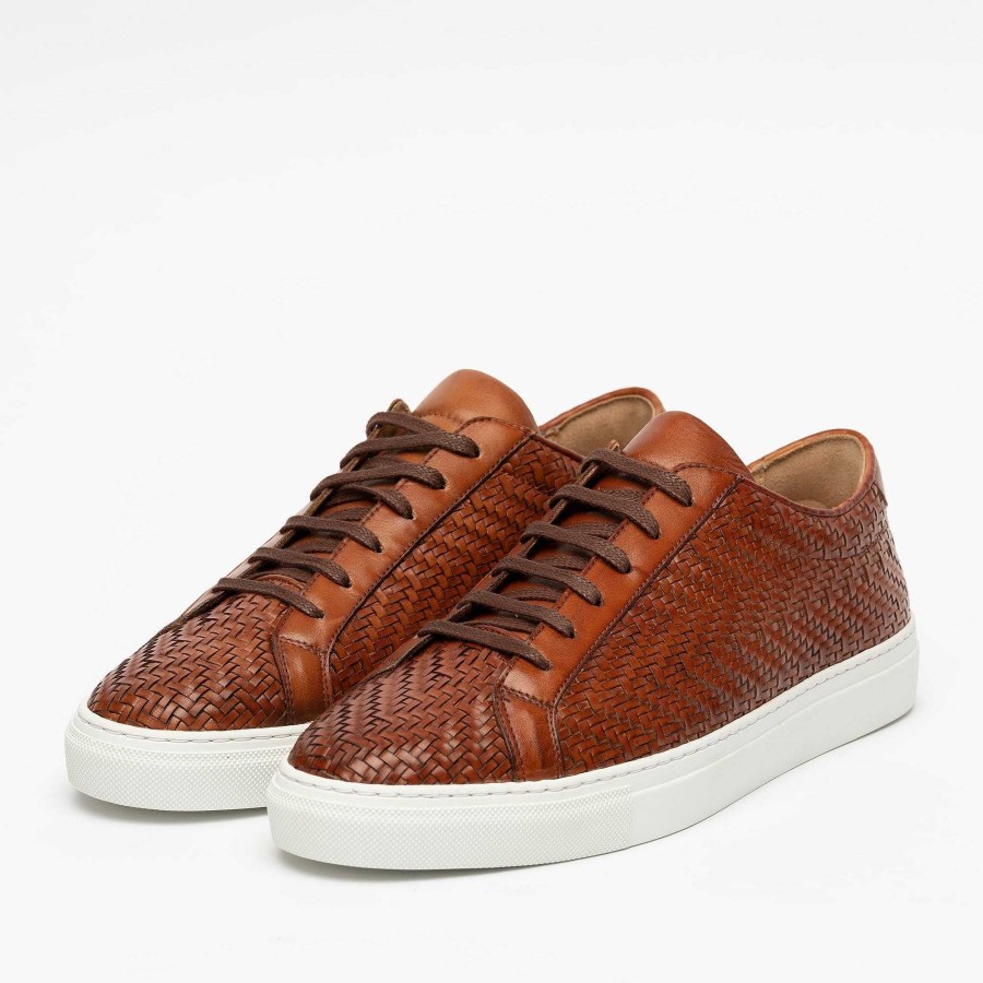 Sneakers TAFT | The Sneaker In Woven Brown Leather | Taft