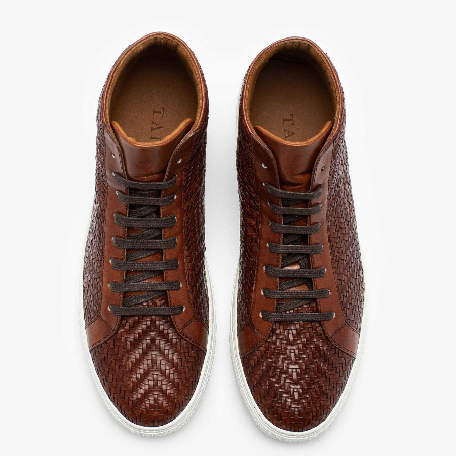 Sneakers TAFT | The Hightop Sneaker In Woven Brown Leather | Taft