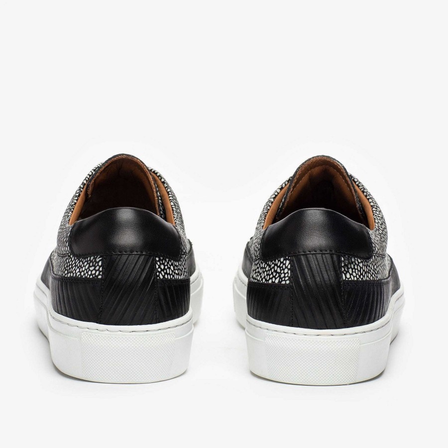 Sneakers TAFT | The Fifth Ave Sneaker In Stone Pebbled Leather | Taft